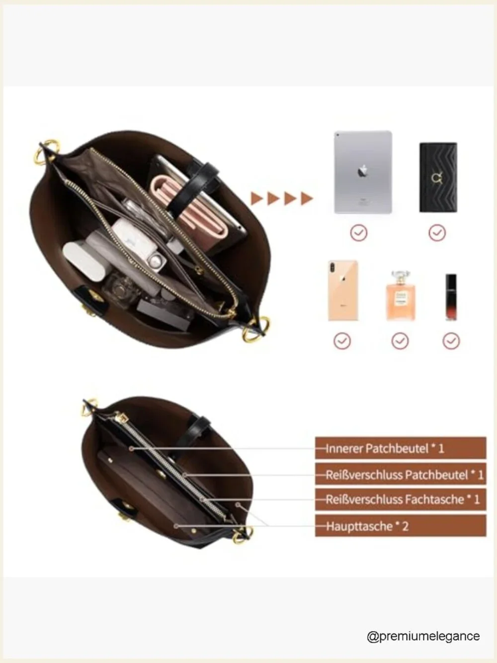 Genuine Leather Bucket Tote Bag Top Handle Shoulder Satchel